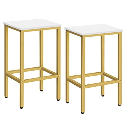 Rustic Brown Industrial Bar Stools, Set of 2 BAHR0101Z