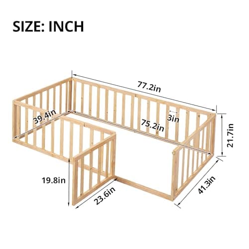 Montessori Twin Floor Bed for Kids