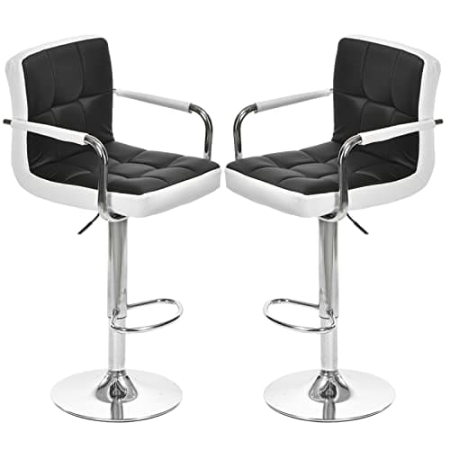 Adjustable Swivel Bar Stools Set of 2 with Armrests