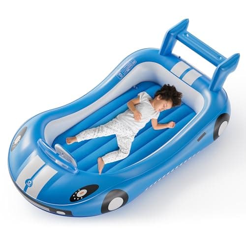 QPAU Portable Kids Bed with Sides, Ideal for Camping and Travel