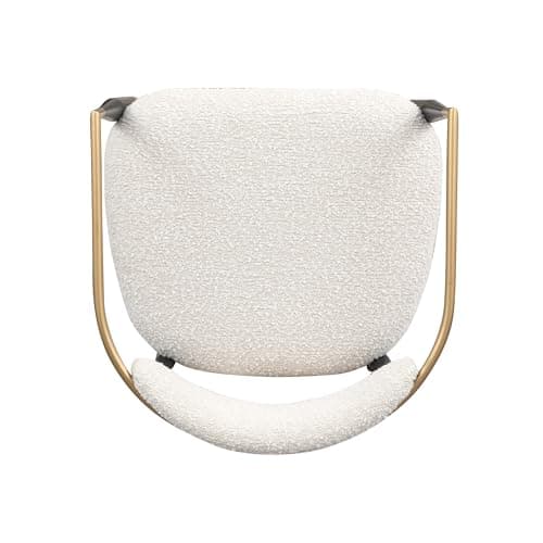 Modern Fort Boucle Counter Height Bar Stools, Set of 4, 26" Metal Legs Backrest