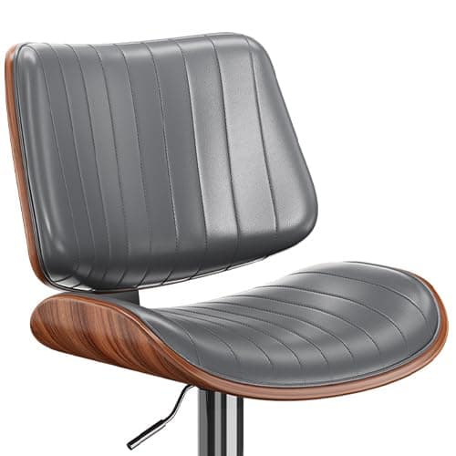 Mid-Century Modern Black Bentwood Barstool Set with Footrest, Kitchen Counter, Island, & Dining Room