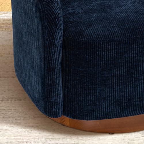i-POOK Swivel Barrel Accent Chair, Navy