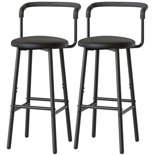 Black BY03L2BB Counter Height Bar Stools Set of 2