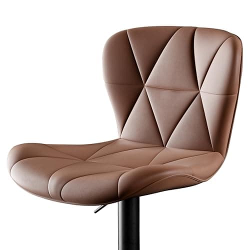 Green Faux Leather Bar Stools Set, Adjustable Swivel Kitchen Chairs