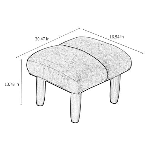 Beige Tufted Linen Swivel Chair with Ottoman and Footrest for Living Room