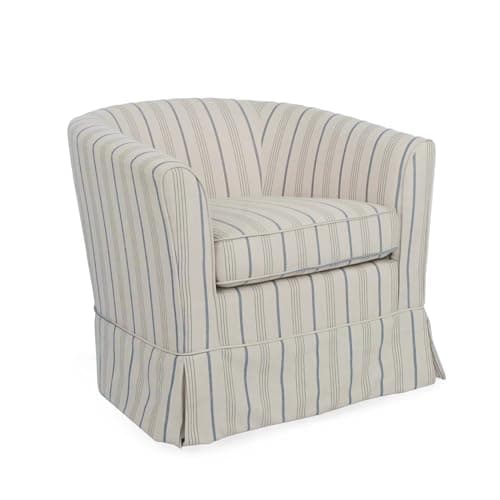 Christopher Knight Home Beige/Blue Stripe 360-Degree Swivel Club Chair