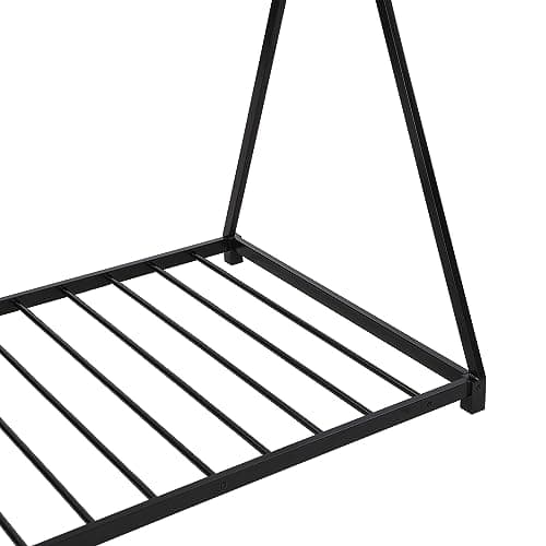 Bellemave Twin Size Platform Bed with Triangle Slats (Twin Black)