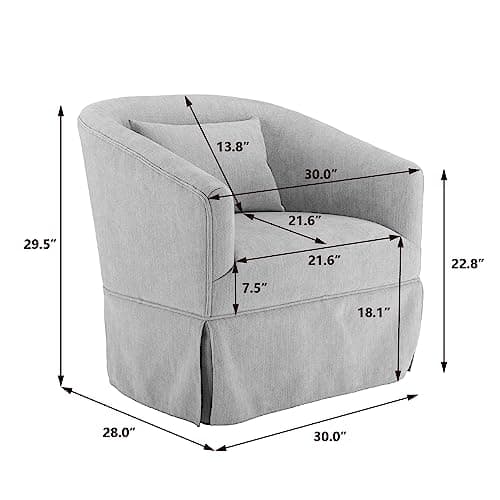 Modern Blue Swivel Accent Chair for Living Room or Bedroom