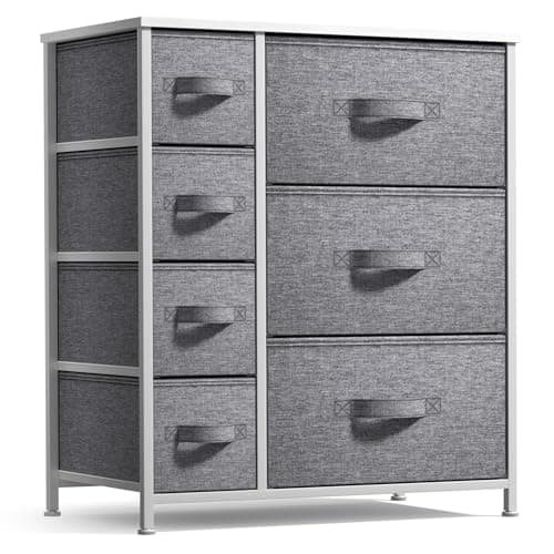 Sorbus 7-Drawer Dresser with Steel Frame & Wood Top