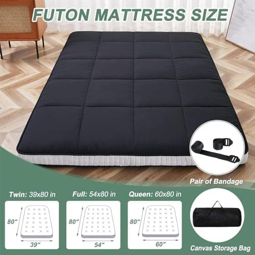LILYPELLE Japanese Queen Size Foldable Mattress - Portable & Easy to Store