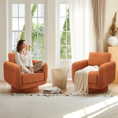 COLAMY Swivel Accent Chair - White, Living Room Essential
