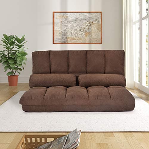 i-POOK Reclining Chaise Lounge Sofa Bed, Brown