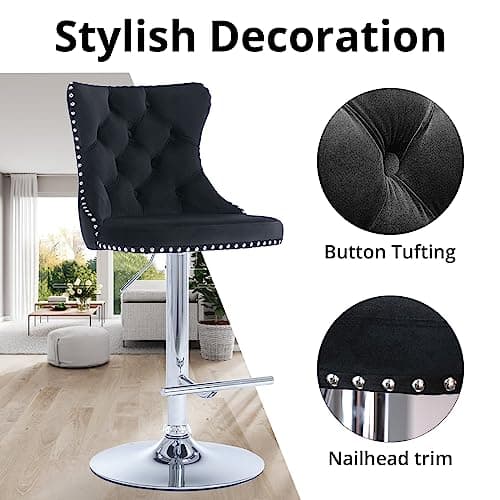 Swivel Bar Stools Set of 2 for Dining Room or Kitchen Island