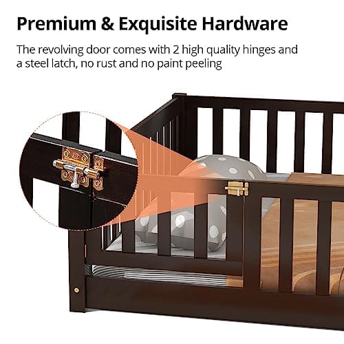Montessori Floor Bed for Children, Espresso