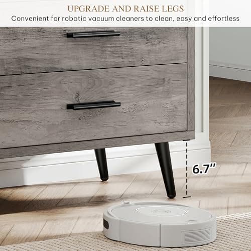 DWVO Grey 6 Drawer Dresser - Large Modern Wood Storage Chest