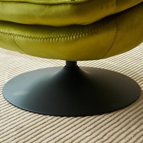 Oversized Swivel Chair with Ottoman, Light Green Lounge Sofa