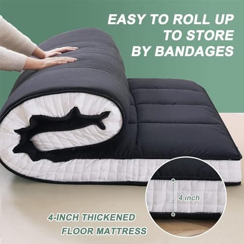 LILYPELLE Japanese Queen Size Foldable Mattress - Portable & Easy to Store
