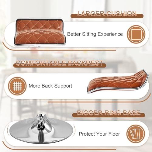 VECELO Adjustable Bar Stool Set, 4 Pack, Kitchen Counter Height