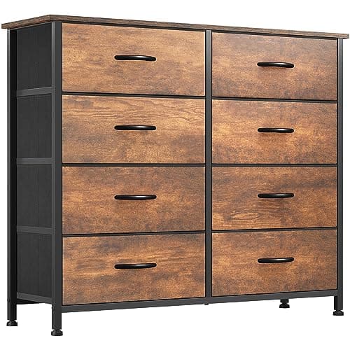 YITAHOME Tall Dresser with 8 Drawers & Fabric Bins for Bedroom & Closet