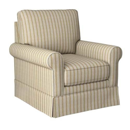 INZOY Blue Stripe Mid Century Modern Swivel Chair Set of 2