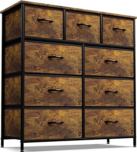 Sorbus Dark Grey Dresser with 8 Drawers for Bedroom Storage
