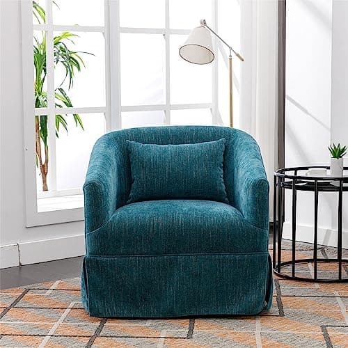 Modern Blue Swivel Accent Chair for Living Room or Bedroom