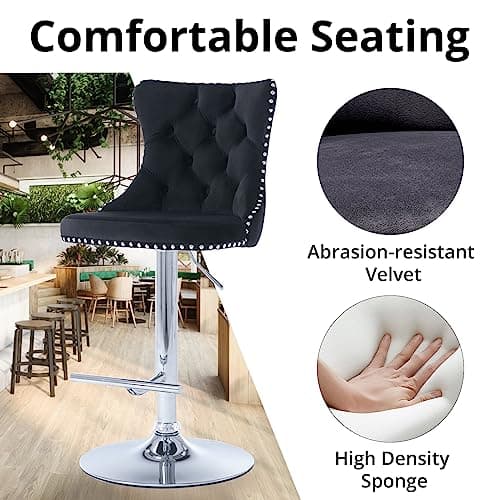 Swivel Bar Stools Set of 2 for Dining Room or Kitchen Island