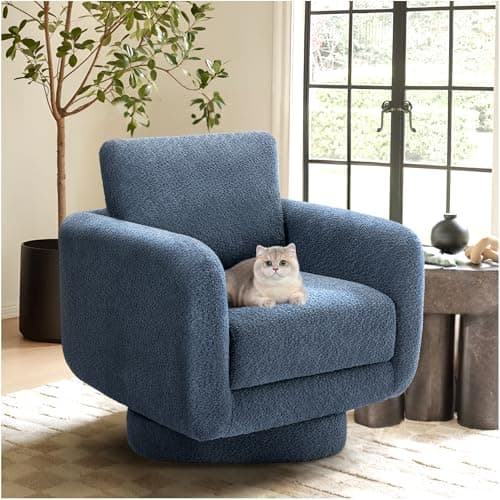 COLAMY Swivel Accent Chair - White, Living Room Essential