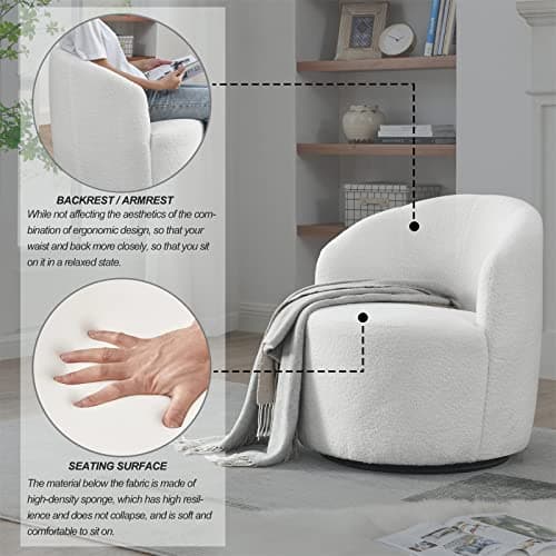 Swivel Accent Chair Set of 2 with Storage Ottoman