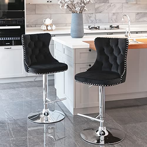 Swivel Bar Stools Set of 2 for Dining Room or Kitchen Island