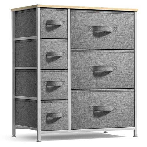 Sorbus 7-Drawer Dresser with Steel Frame & Wood Top