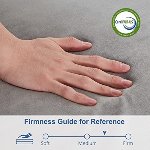 SINWEEK CertiPUR-US Certified 4" Tri-Fold Mattress Foam Topper 25x75