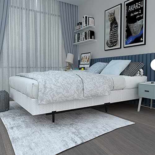 Queen Bed Frame - Heavy Duty Black 9-Leg Support, Noise-Freeassembly