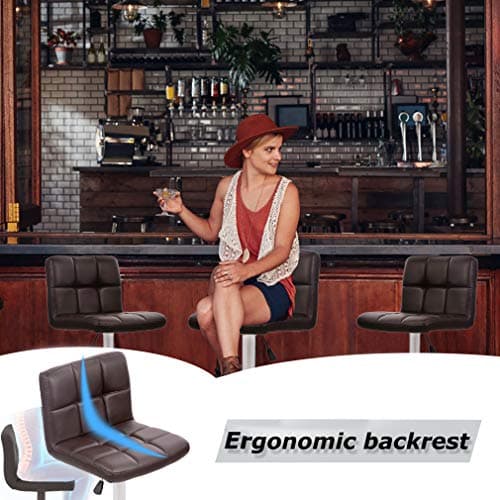 BestOffice Set of 2 Counter Height Swivel Bar Stools for Home Bar