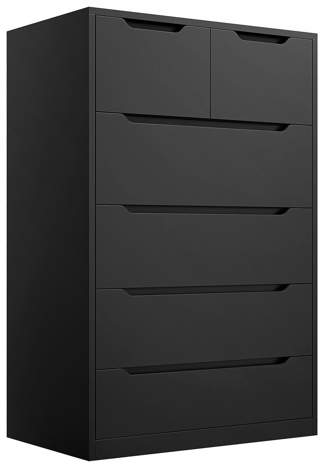 EnHomee 6-Drawer Black Dresser for Bedroom with Organizer