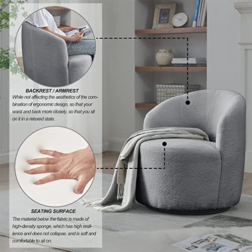 Swivel Accent Chairs Set with Storage Ottoman for Two