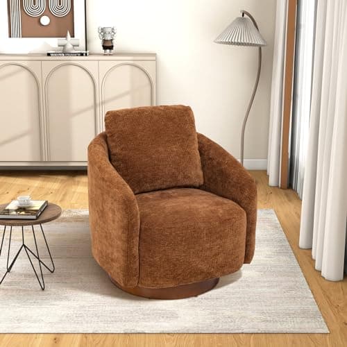 i-POOK Swivel Barrel Accent Chair, Navy