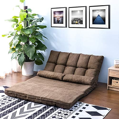 i-POOK Reclining Chaise Lounge Sofa Bed, Brown