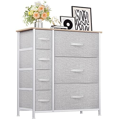 YITAHOME Tall Dresser with 8 Drawers & Fabric Bins for Bedroom & Closet