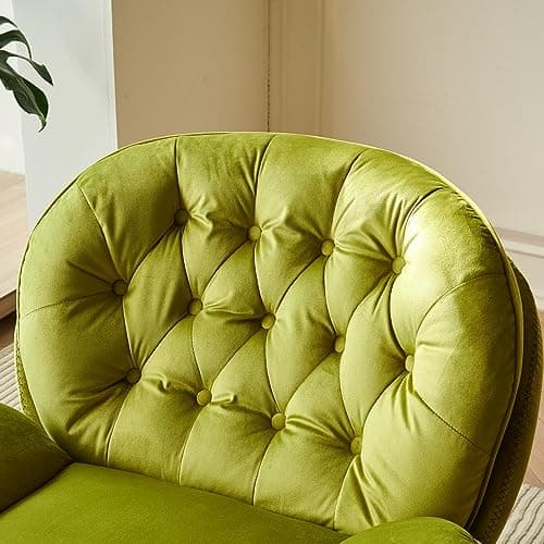 Oversized Swivel Chair with Ottoman, Light Green Lounge Sofa
