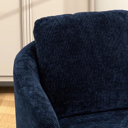 i-POOK Swivel Barrel Accent Chair, Navy