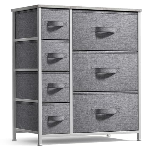 Sorbus 7-Drawer Dresser with Steel Frame & Wood Top