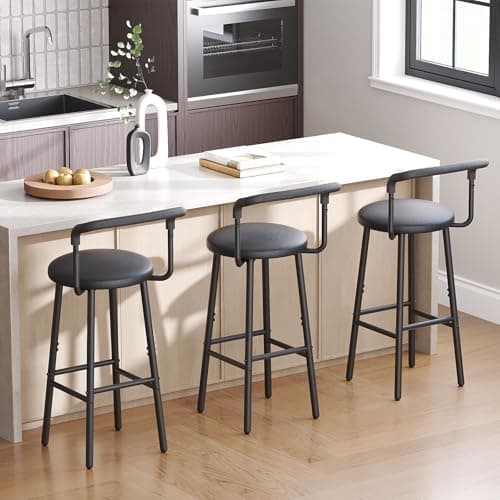Black BY03L2BB Counter Height Bar Stools Set of 2