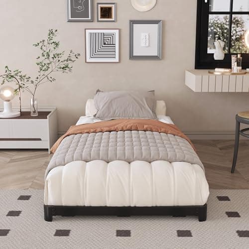 Heavy Duty Black 3 Inch Low Twin Bed Frame with Rounded Corners