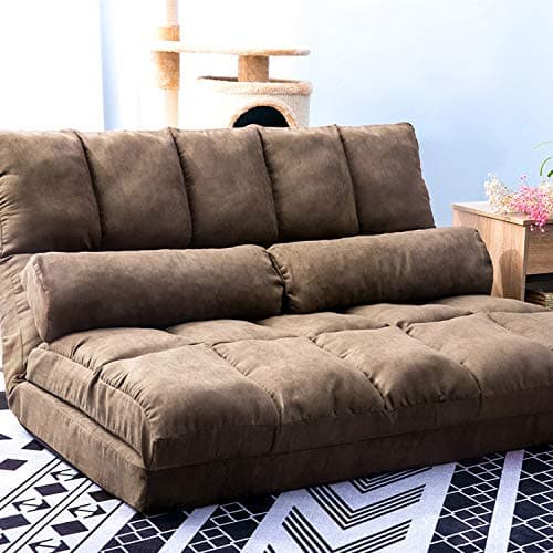 i-POOK Reclining Chaise Lounge Sofa Bed, Brown