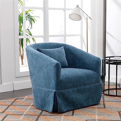 Modern Blue Swivel Accent Chair for Living Room or Bedroom