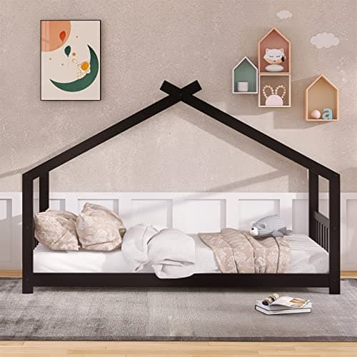 Wood House Bed for Girls Boys