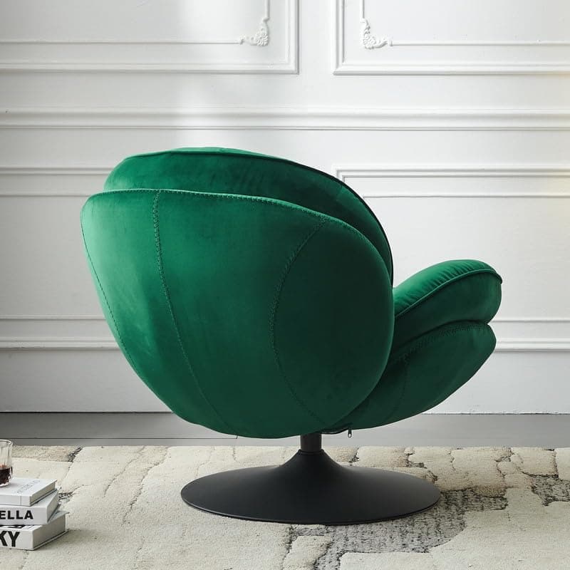 i-POOK Modern Swivel Accent Chair with Ottoman Set, Green