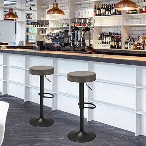 Finnhomy Counter Height Swivel Bar Stool Set with Footrest & Backless